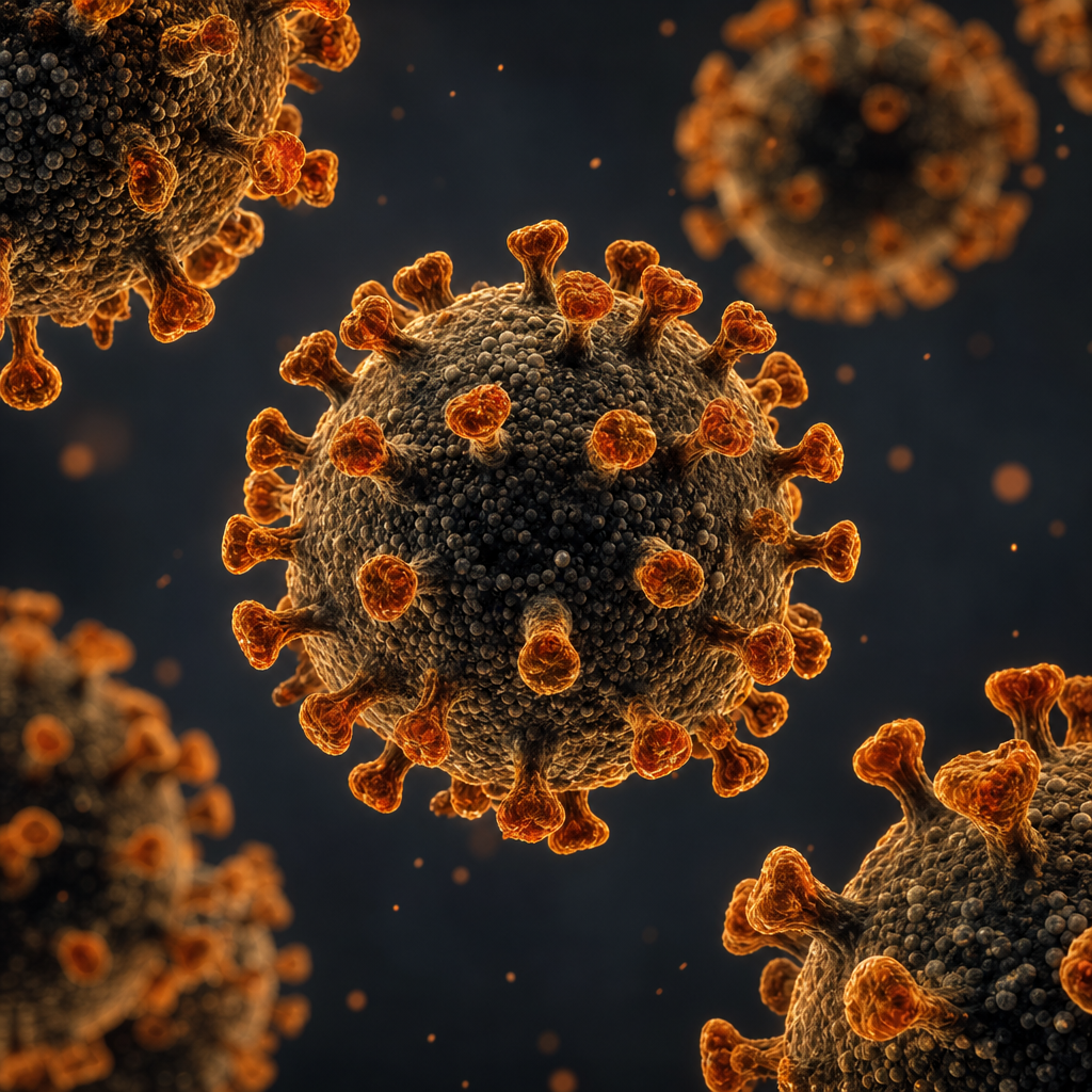 Microscopic visualization of virus particles